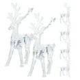 thumbnail image 2 of 6 piezas de adornos de renos transparentes para decoración de fiestas navideñas, decoraciones colgantes de bricolaje, figuras de renos de escritorio para celebraciones de Navidad e invierno, 2 of 6