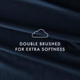 thumbnail image 4 of Noble Linens 4 Piece Solid Microfiber Bed Sheet Set, Navy, Twin, 4 of 10