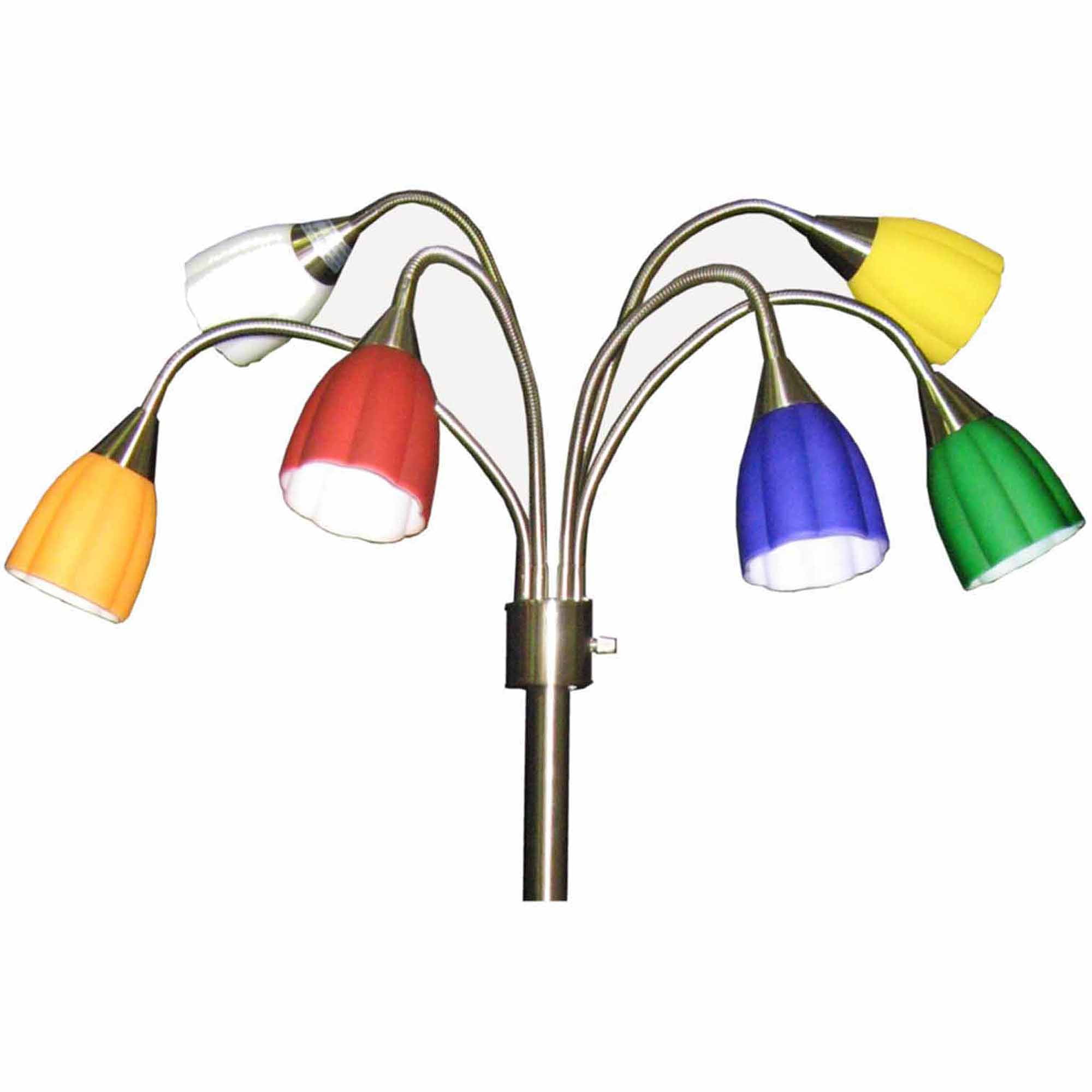 Multiple Gooseneck Floor Lamp Design Ideas Legacy Home Collection 6 Head Floor Lamp Brushed Nickel With