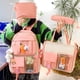 thumbnail image 2 of Mochila para estudiantes de alta capacidad para escuela secundaria y secundaria, conjunto de cuatro mochilas, mochila informal con contraste de color coreano para estudiantes nuevos 2023, 2 of 3