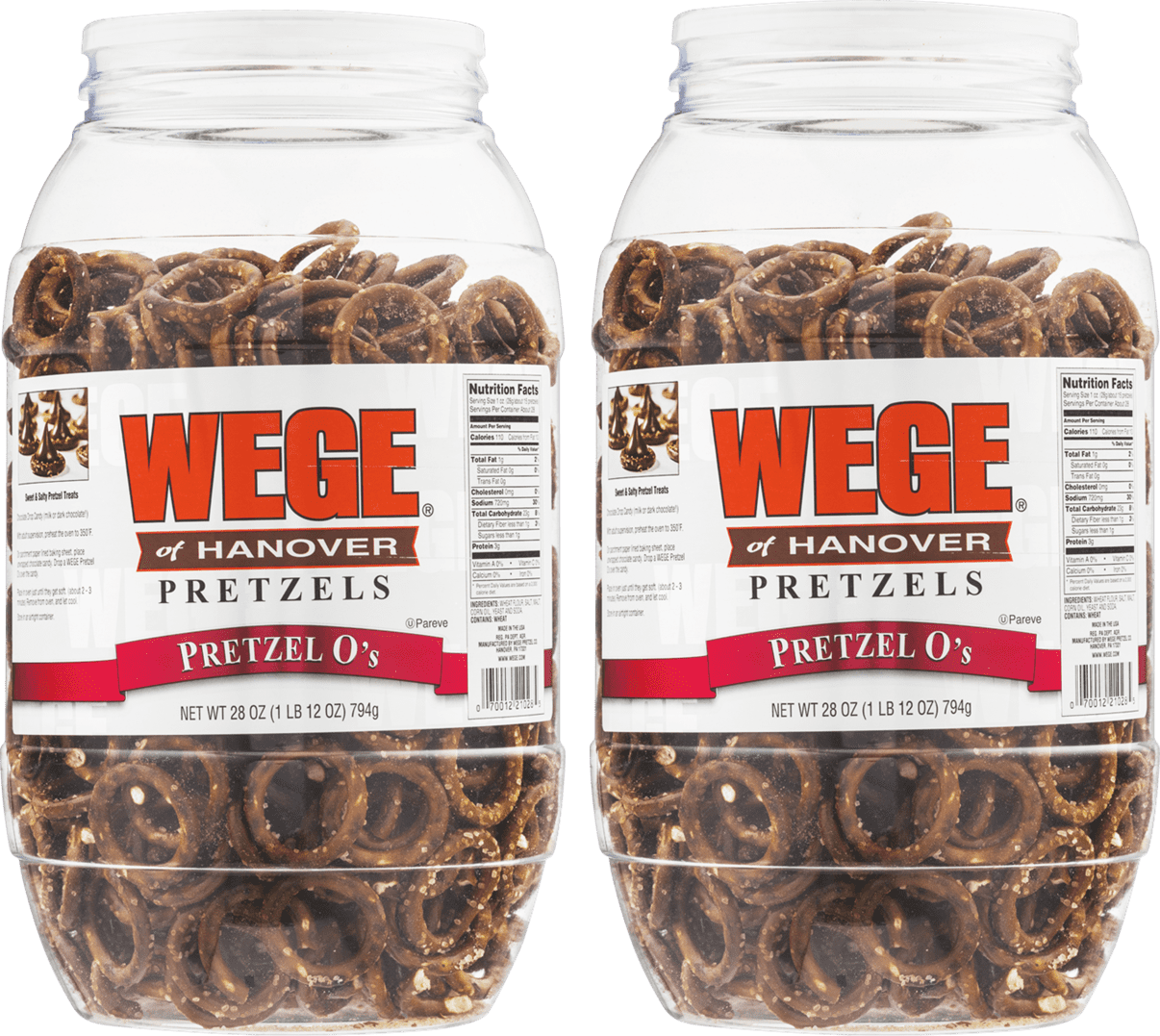 Wege Of Hanover Pretzel O's 2Pack 28 oz. Barrels