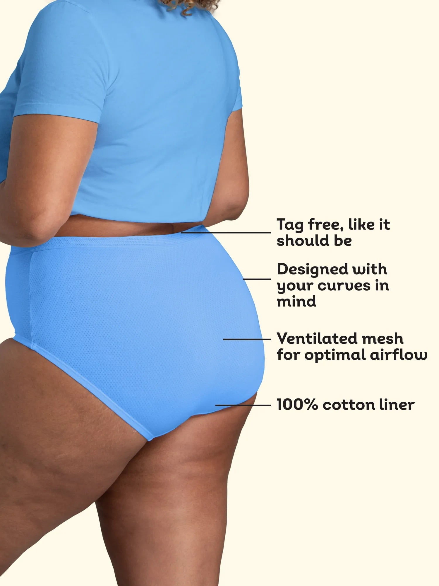 Fit for Me by Fruit of the Loom Women's Plus Size Breathable Micro-Mesh Brief Underwear, 6-Pack