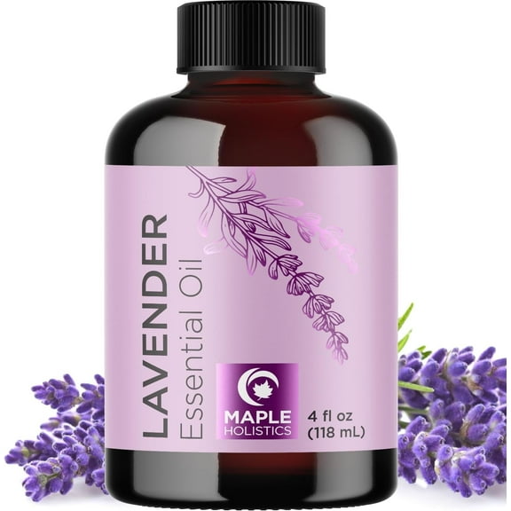 Lavender Essential Oil for Sleep Diffuser - Lavender Oil for Hair Skin and Body - Scented Oils for Aromatherapy with Pure Essential Oils for Candles Humidifier and Soap Making 4 fl oz