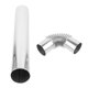 thumbnail image 3 of 1 juego de tubo de ventilación de humo de acero inoxidable, tubo recto, adaptador de codo para tubo de ventilación de humo., 3 of 8