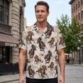 thumbnail image 3 of Cowboy Shirts for Men Summer Short Sleeve Button Up Notch Collar Western Cowboy Horse Printed Casual Shirt, 3 of 6