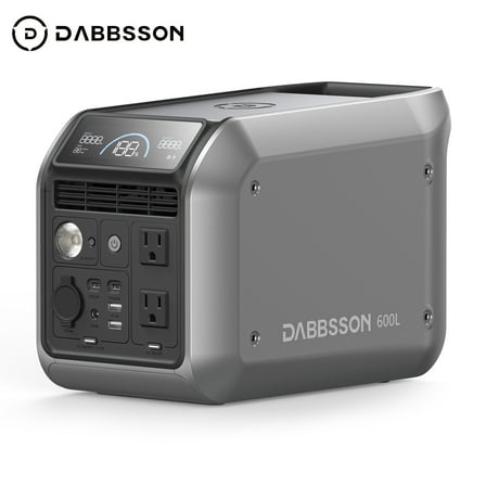 Dabbsson Portable Power Station 600L, 768Wh LFP Battery, 600W Solar Generator for Outdoor Camping,Home Use,RV