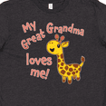 thumbnail image 4 of Inktastic My Great Grandma Loves Me- Cute Giraffe Youth T-Shirt, 4 of 5