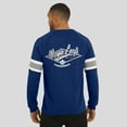 thumbnail image 5 of Men's Darius Rucker Collection by Fanatics Navy Toronto Maple Leafs Waffle-Knit Raglan Long Sleeve Henley T-Shirt, 5 of 6