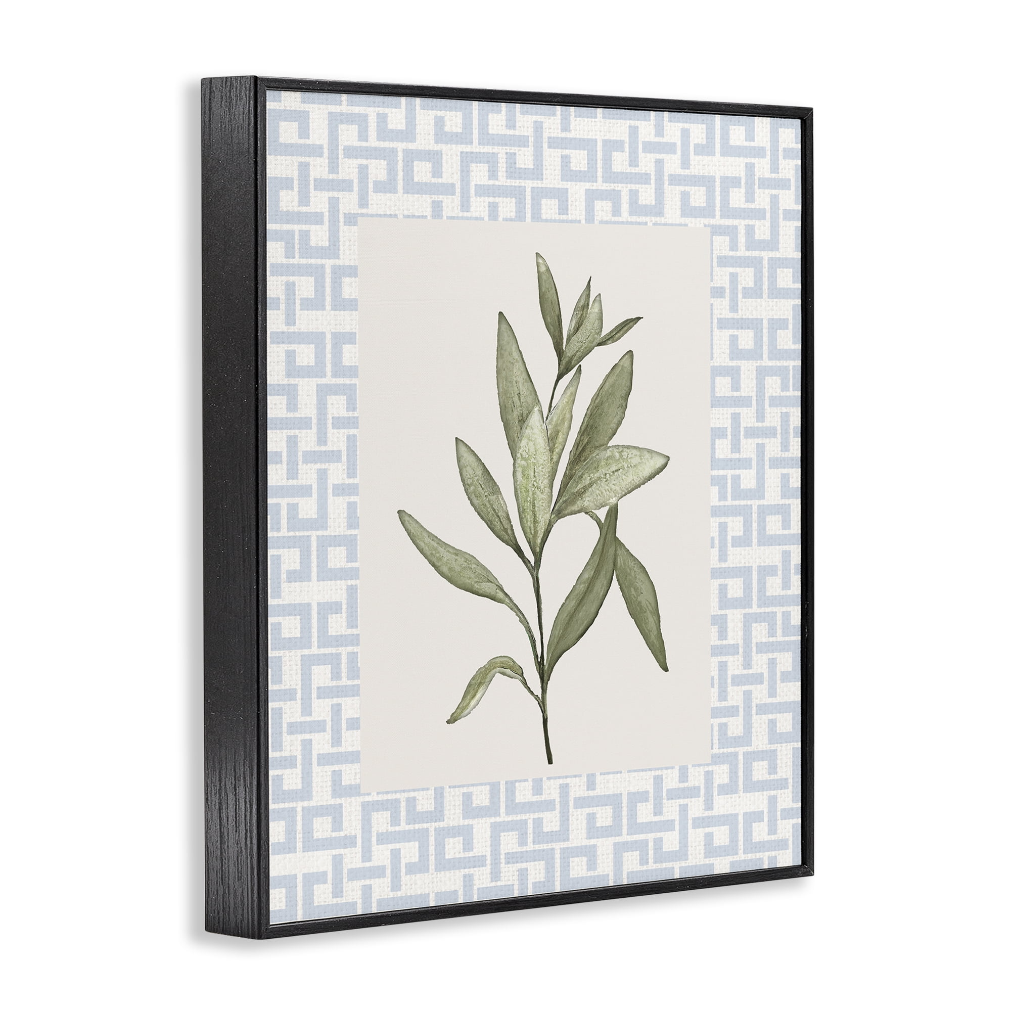 Stupell Industries Leafy Fresh Herb Black Framed Giclee Art, design by Diannart