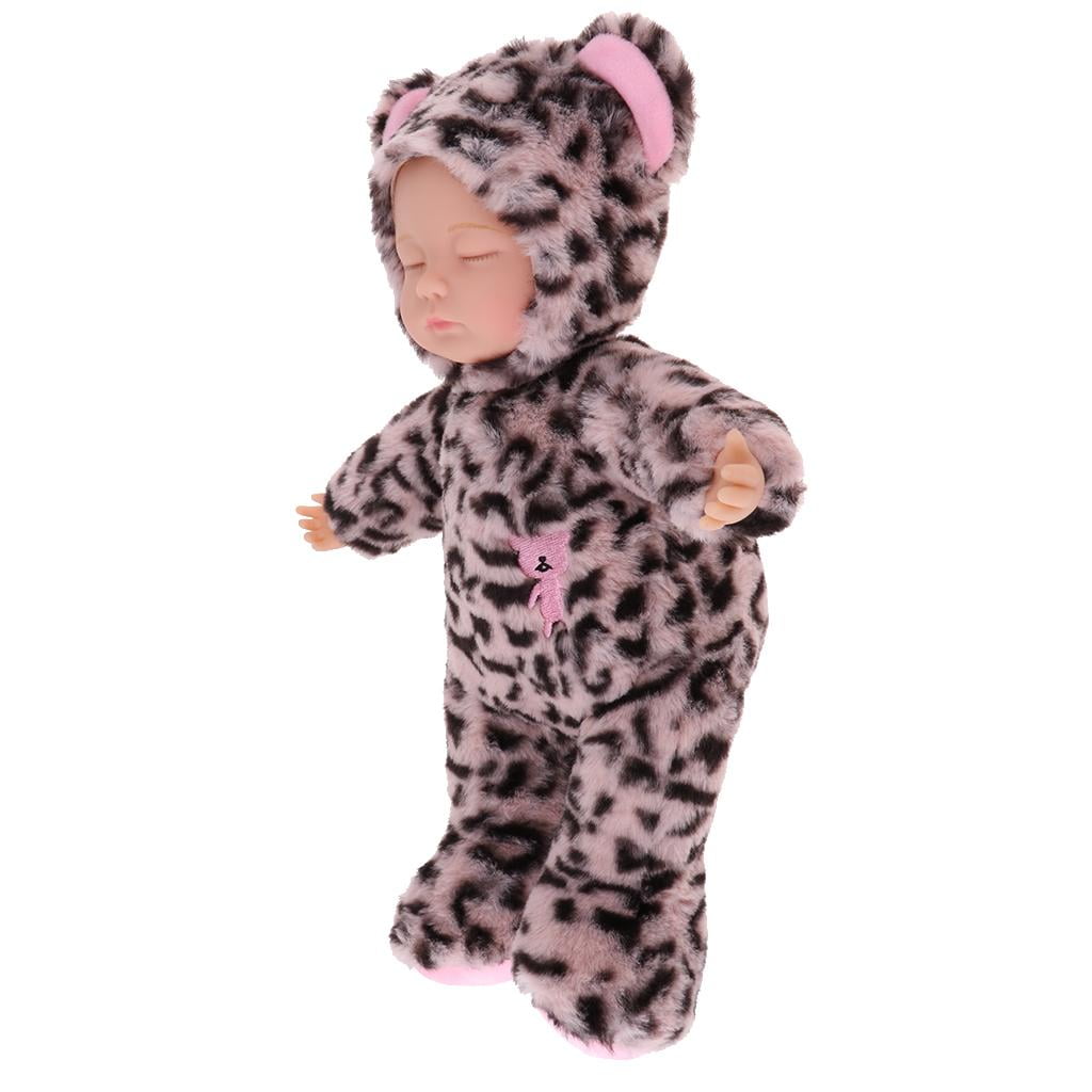 Adorable 14inch Stuffed Animals Toy Lovely Plush Baby Leopard Sleeping
