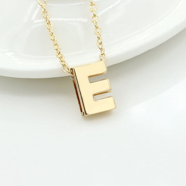 Collar para mujer, joyería para mujer, joyería de moda para mujer, regalo para mujer, 26 letras en inglés, cadena con nombre, colgante, collares, joyería para mujer