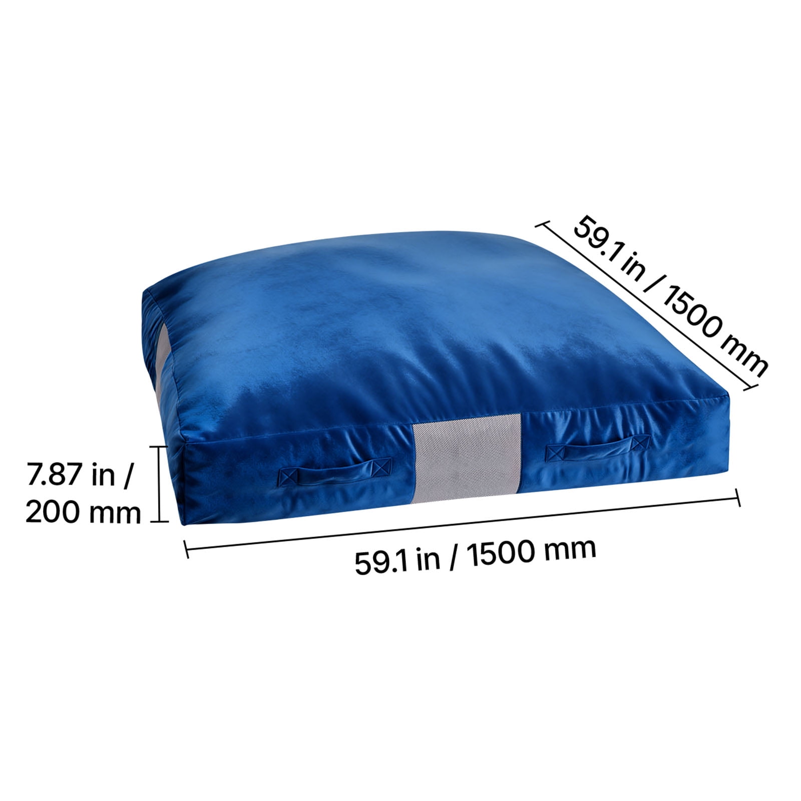 KFFKFF Crash Pad, 5 x 5 ft Sensory Pad for Kids with Foam Blocks and Washable Cover, Large Soft Foam Mat for Jumping, Relaxing, and Play in Sensory Rooms