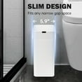 thumbnail image 4 of 2 Pack Bathroom Trash Can with Lid - 2.5 Gal and 4 Gal Motion Sensor Garbage Bin, Smart Rubbish Bin, Waterproof Slim Dustbin, Automatic Plastic Trash Can for Bathroom, Office, White, 4 of 14