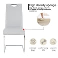 thumbnail image 7 of Sumdeal 5-Piece Dining Set, 63 in Glass Dining Table with 4 Light Gray PU Faux Leather Chairs, Silver Legs, 7 of 7