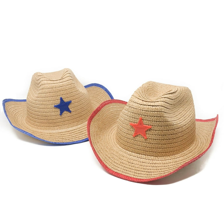 Kids western straw hats cheap