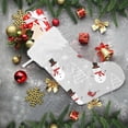 thumbnail image 6 of Coolnut Christmas Snowman Stocking 2PCS, Large Fireplace Xmas Hanging Stockings with Plush Cuff for Family Holiday Party Decorations, 17.71"x 12.20", 6 of 7
