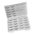 thumbnail image 2 of 20 piezas de pestañas postizas de aspecto extensión de pestañas 3D sintéticas ligeras DIY pestañas superiores inferiores pestañas artificiales, 2 of 8