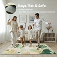 thumbnail image 3 of Joyfy 3x5 Area Rugs for Bedroom Washable Non-Slip, Small Rug with Rubber Backing, Art Flora Carpet for Bedside, Living Room, Dorm, Kitchen (Green), 3 of 7