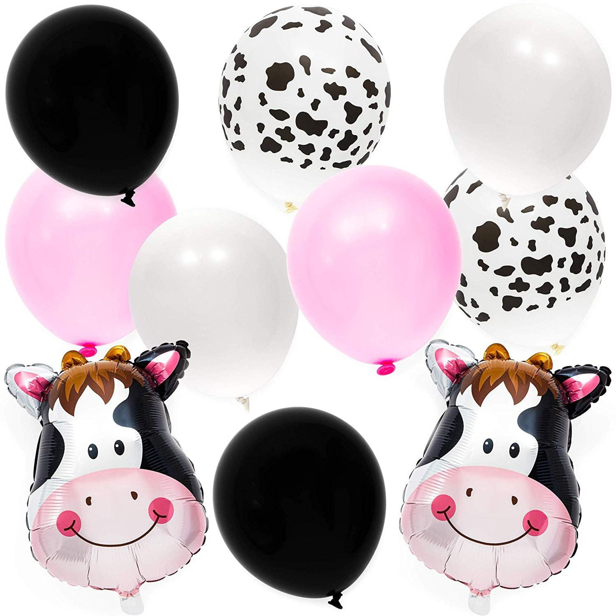 62 Packs Farm Animal Cow Print Balloons 18" for Kids Birthday Party