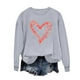 thumbnail image 2 of Fznquz Womens Valentines Sweatshirt Casual 2026 Sweatshirts Gray Long Sleeve Crew Neck Winter Pullover M, 2 of 6