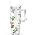 thumbnail image 2 of 40oz Colorful Botanical Mushroom Stainless Steel Flip Straw Tumbler Spill Proof Travel Cup Double Wall Vacuum Insulated Coffee Mug with Top Handle, 2 of 6