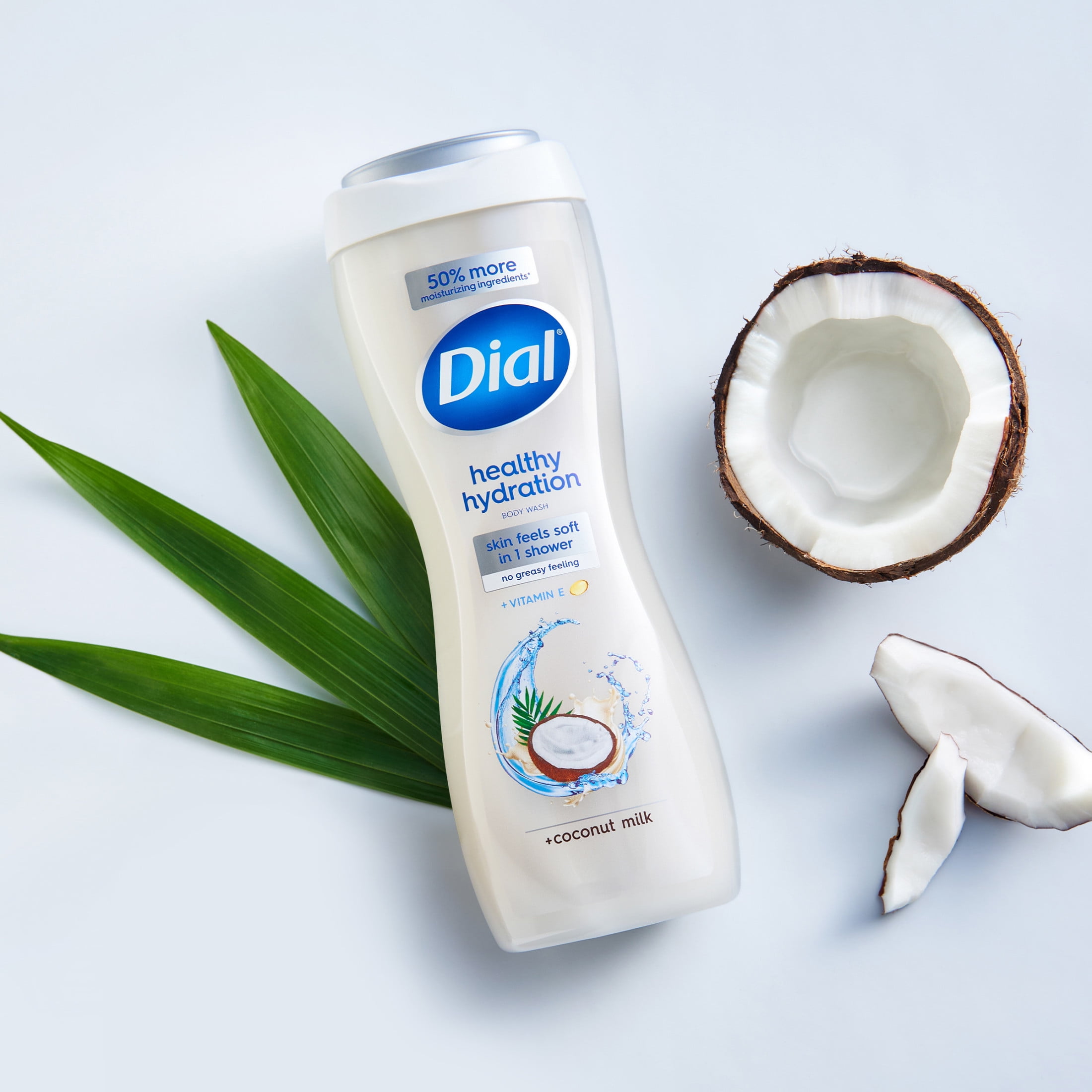 Dial Healthy Hydration Body Wash Coconut Milk with Vitamin E, 16 fl oz