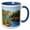 Blue/White, variant on 3drose, Minnesota, Lake Superior North Shore. Split Rock Lighthouse Landscape, 11oz Two-tone Green Mug