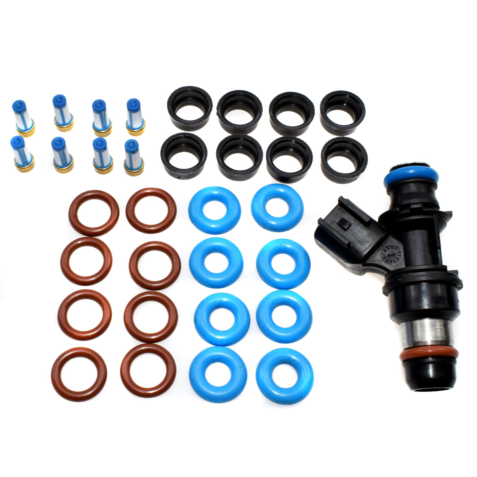 Fuel InjectorRebuild Kit O-rings Filters Pintle V8 For Chevy GMC 25317628 