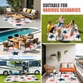 thumbnail image 3 of 4th of July Star Cute Outdoor Rug 4x6 Ft, Non Slip Washable Area Rug, Wooden Striped Farmhouse Patio Rugs Carpet Runner, Large Floor Mat for Indoor/Outdoor Deck Porch Camping, 3 of 8