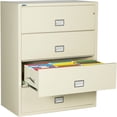 thumbnail image 2 of Phoenix Safe Lateral 44 inch 4-Drawer Fireproof File Cabinet with Key Lock, Water Seal, Putty, LAT4W44P, 2 of 5