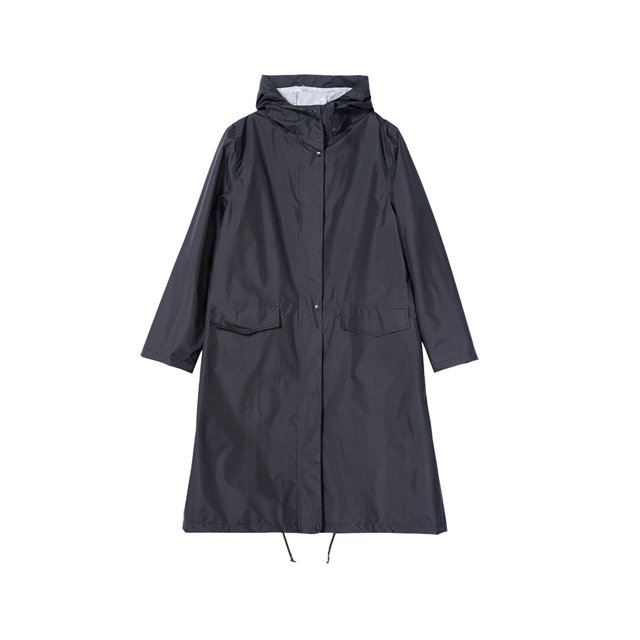 Chubasquero largo Inteprter Unisex impermeable con capucha para la lluvia Negro SG