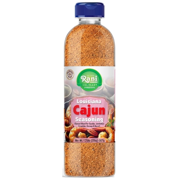 Rani Louisiana Cajun Seasoning (Special Blend for Gumbo, Jambalaya Crawfish, Shrimp) 20oz (1.25lbs) 567g PET Jar ~ All Natural | Gluten Friendly | NON-GMO | Kosher | Vegan