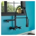 thumbnail image 2 of Kitchen Faucet Dual Handles Hot&Cold Mixer Water Tap, Wall Mounted Swivel Spout Spring Pull Down Faucets ,Versatile Features, 2 of 7
