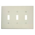 thumbnail image 2 of Leviton 80511-I 3-Gang Toggle Switch Wallplate, Midway Size, Ivory, 2 of 3