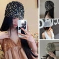 thumbnail image 4 of QHUDLV Korean Inspired Sequined Hollow Pullover Hat, Fashion Winter Cap for Women, 4 of 10