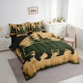 thumbnail image 3 of Manfei Rustic Western Farmhouse 7pcs Bedding Comforter Set,Safari Bear Queen Bedding Sets,Green Brown Queen Sheet Sets For Boys Kids,Super Cozy Room Decor Reversible, 3 of 8