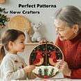 thumbnail image 5 of Merry Christmas Red Cardinal Birds DIY Stamped Cross Stitch Kits Easy for Beginners with Hoop 11CT Counted Embroidery Needlepoint Crafts Arts for Handmade Enthusiasts and Home Decor 30x30cm(67), 5 of 8