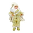 thumbnail image 1 of Figura de Papá Noel de 40 cm (15,75 pulgadas) para decoración navideña. Estatua de Papá Noel de pie para... Caramelo dorado, 1 of 8