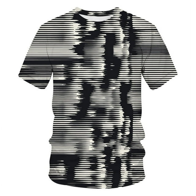 2024 T Shirte 3d Retro Printing Crew Neck Clothing Unisex Top