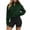 Green, variant on Women's Solid Half Zip Mock Neck Sweatshirt, Fleece Sherpa Long Sleeve Cropped Pullover with Drop Shoulder Zipper Pockets Hoodless Casual Winter Workout Tops
