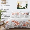 thumbnail image 4 of Orange Spring Floral Bedding 3 Piece Duvet Cover Set Queen Size, Watercolor Summer Botanical Soft Microfiber Comforter Cover with Zipper Closure & Pillowcases, Wrinkle & FadeResistant Quilt Cover, 4 of 9