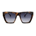 thumbnail image 2 of Womens Oversize Beveled Frame XL Cat Eye Retro Sunglasses Tortoise - Smoke, 2 of 4