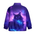 thumbnail image 5 of Uorisanigo Girls Oversized Sweatshirts Purple Galaxy Cat Half Zip Pullover Sweatshirt for Teen Girl Lightweight Long Sleeve Pullover Top Quarter Zipper Jackets for Teen Girl, 5 of 7