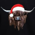 thumbnail image 3 of CafePress - Highland Cow Santa Hat Xmas Sweatshirt - Kids Sweatshirt, Youth Crew Neck Sweatshirt, 3 of 4