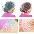 thumbnail image 2 of Gorro de ducha, gorro de ducha impermeable de 3 piezas, gorros de baño reutilizables con bandas elásticas para mujeres y niñas, salón de SPA de ducha, 30*30cm JM, 2 of 5