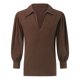 thumbnail image 2 of Camisas De Sport Para Hombre Camisa de manga larga con solapa de color sólido informal retro cómoda holgada para hombre (Brown, XL), 2 of 7