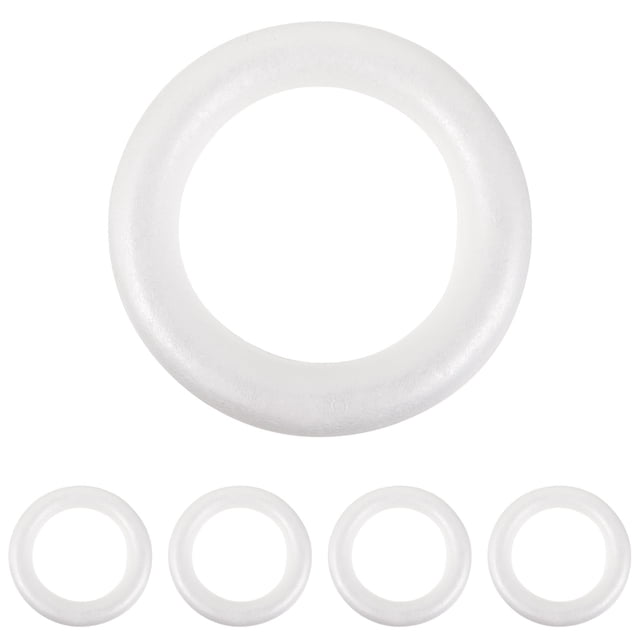 5 piezas de adornos navideños creativos y divertidos de coronas circulares con forma de donut para manualidades (25 x 3,9 cm)
