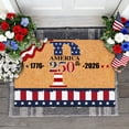 thumbnail image 2 of SIfdSeng Custom Last Name Doormat for 4th of July Patriotic Front Door Welcome Mat with and Design, 2 of 8