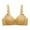 Beige, variant on Women's Ribless Jacquard Comfort Bra - Large Strap, Four Design, Nylon/Spandex, 36-46 Sizes, Casual/Daily Use