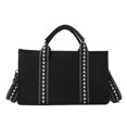 thumbnail image 1 of Bolso Mujer Jacquard Bandolera Con Correa De Guitarra Mujer Satchel Negro, 1 of 7